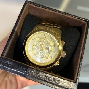 Michael Kors oversized gold watch